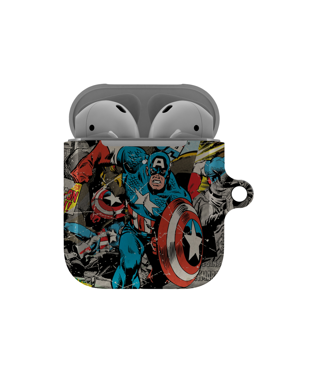 Comic Captain America - Hard Shell Airpod Case (2nd Gen)