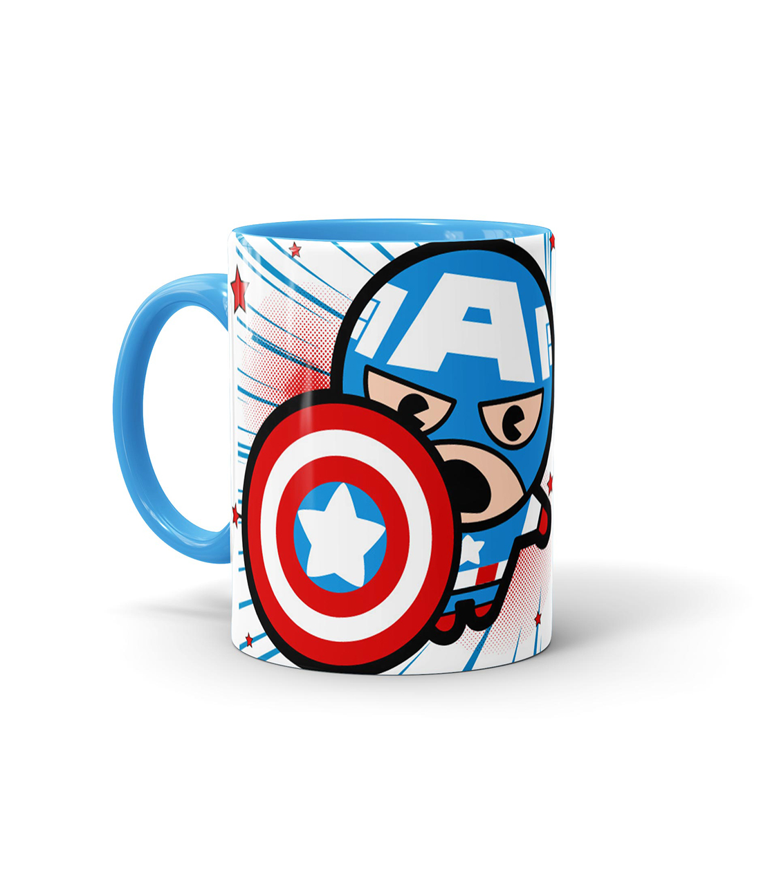 Captain America Kawaii - Coffee Mugs Blue