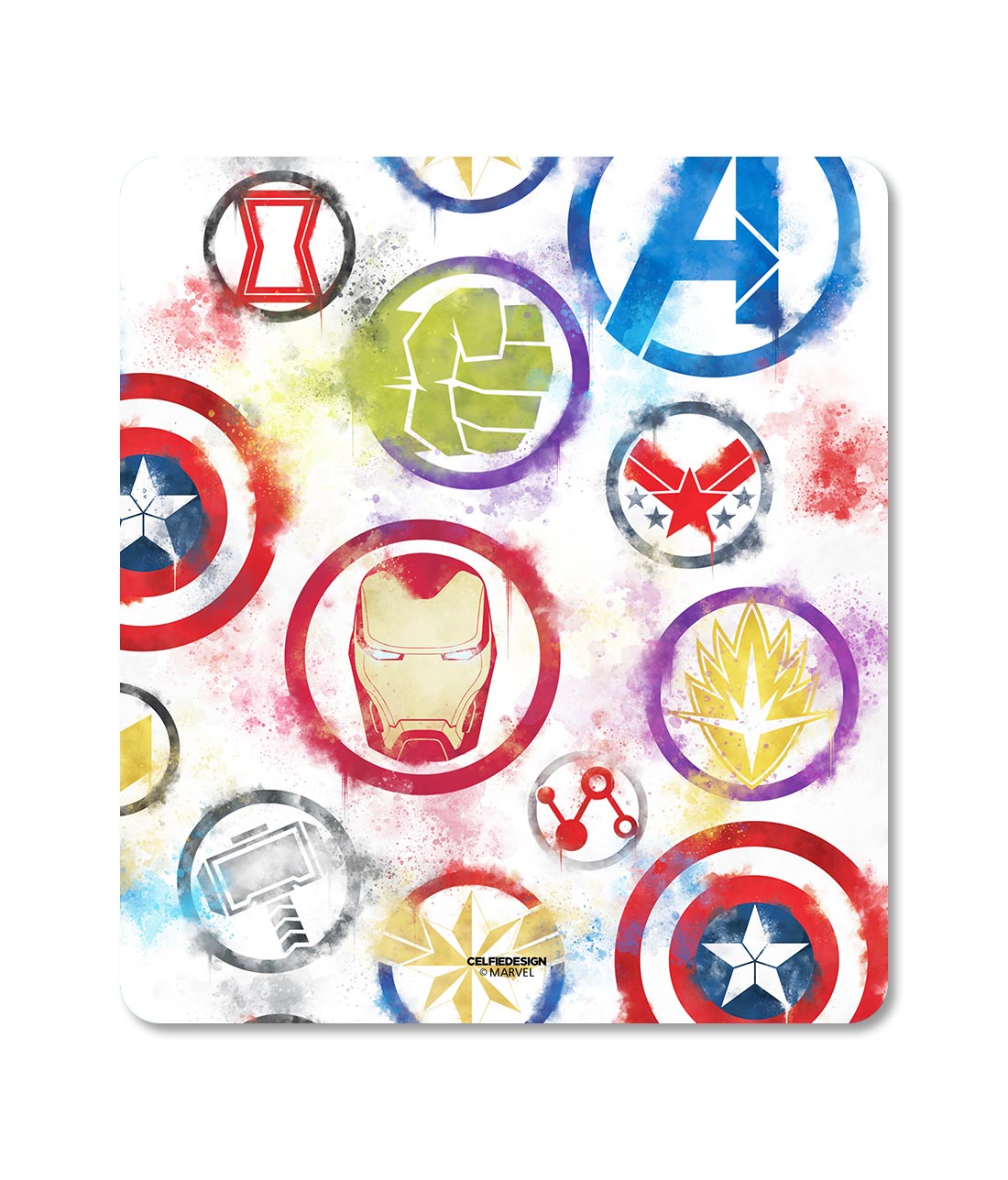 Avengers Icons Graffiti - Mouse Pad