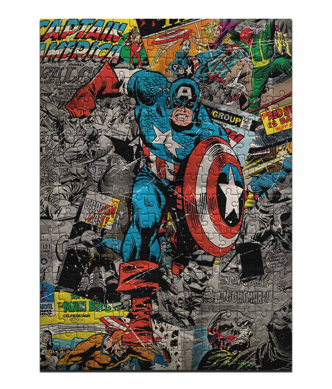 Comic Captain America - Cardboard Puzzles